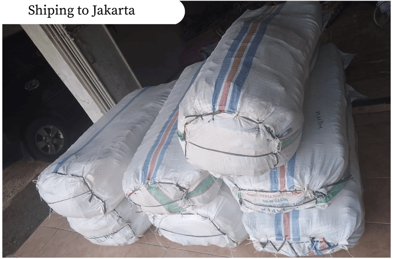 Wholesale woven plastic bags delivery to Jakarta from Craftvitas Indonesia