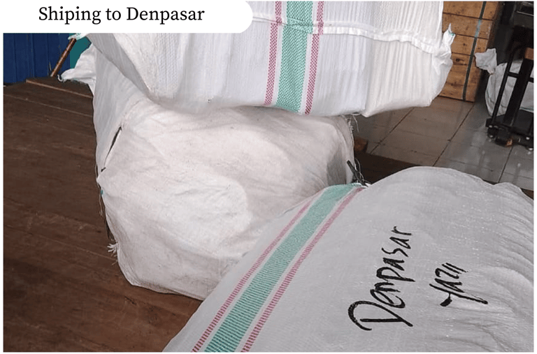 Bulk woven plastic bags shipment to Denpasar Bali by Craftvitas Indonesia