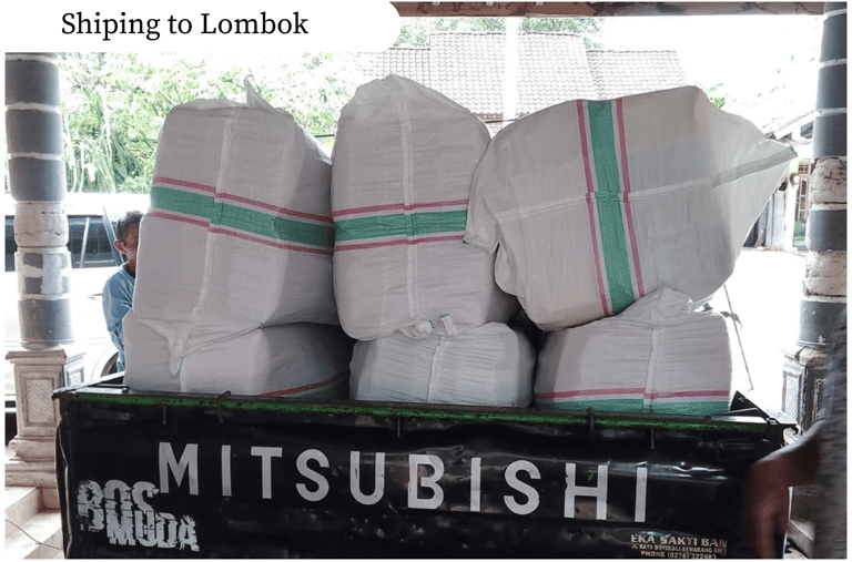 Wholesale handmade woven plastic bags shipping to Lombok from Craftvitas Indonesia