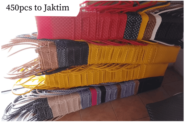 Wholesale jali jali woven plastic bags 450 pcs shipped to East Jakarta