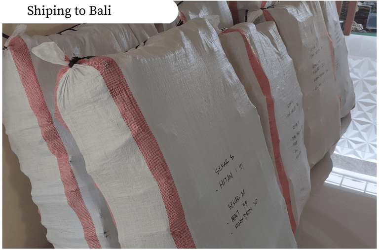 Wholesale woven plastic bags delivery to Bali Craftvitas Indonesia