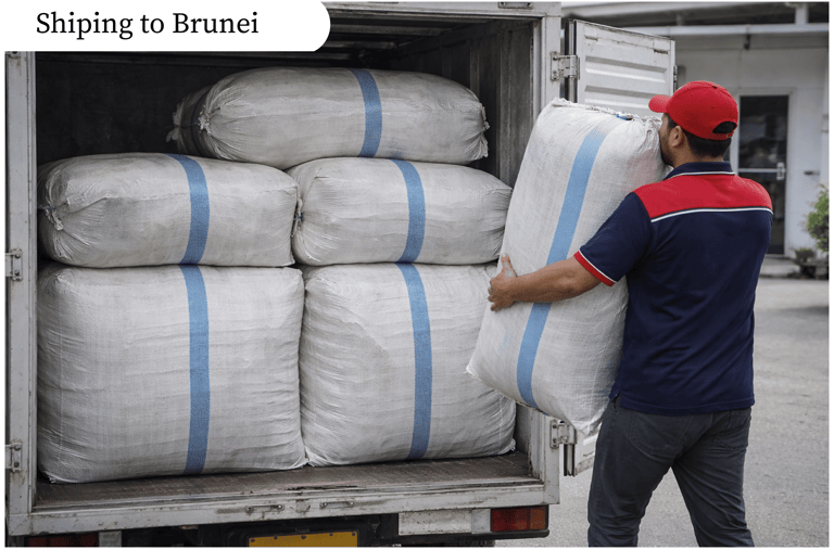 Pengiriman tas anyaman jali jali Craftvitas Indonesia ke Brunei untuk pesanan ekspor