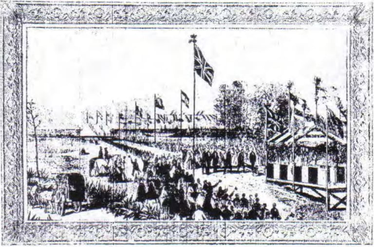 Inicio de las obras del Ferrocarril Sud 1864