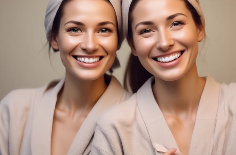 A tranquil pool area with soft lighting.
