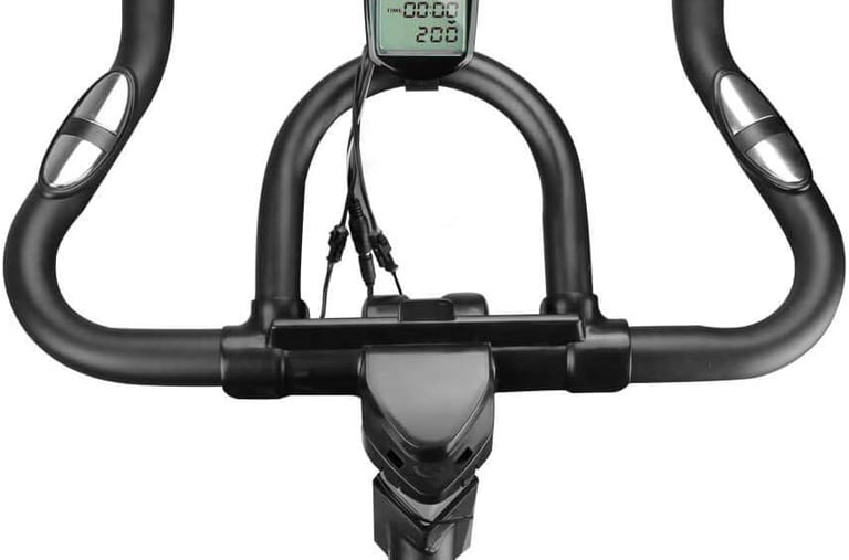 a bicycle with a computer screen and a phone