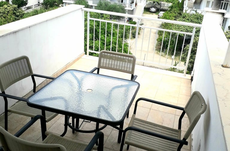 a table with chairs and a table with chairs