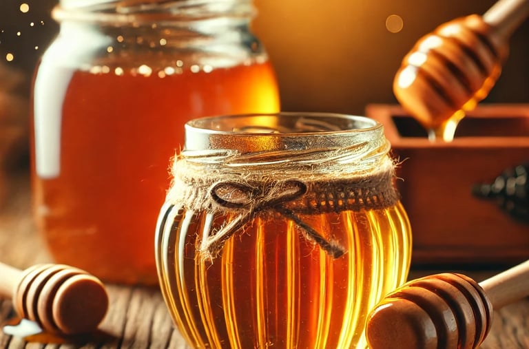 Nilgiris raw honey in a jar golden color natural 