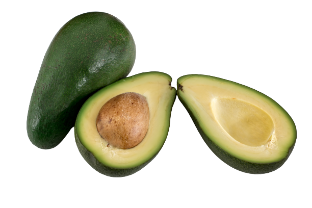 a Nilgiris avocado cut in half and fresh half an avocado