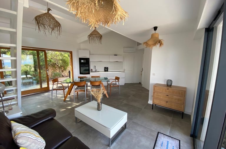 Salon, table basse, tv