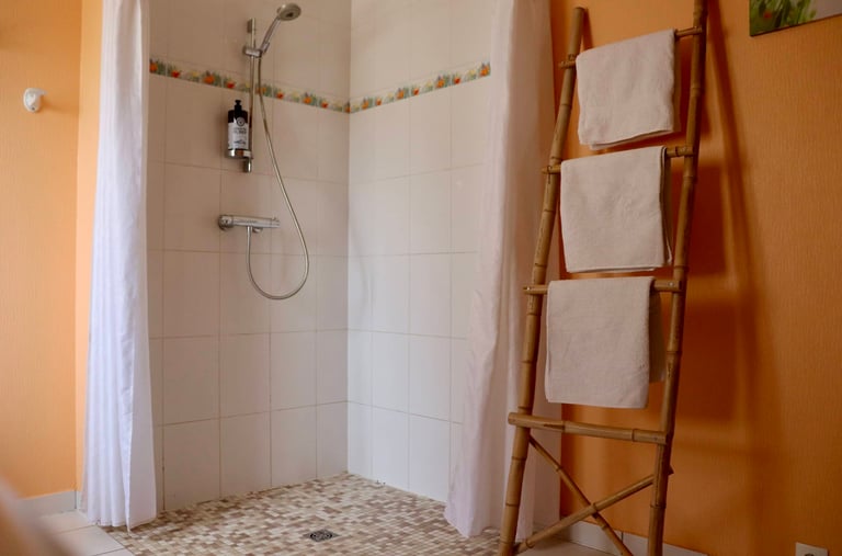 Gîte de Lamartinerye - Salle de douche de l'étage