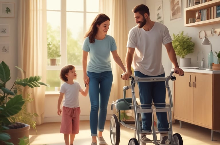 A warm, inviting scene of a person practicing daily self-care in a cozy home environment.