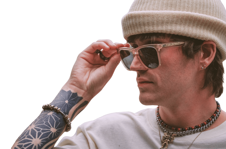 Man with fashion eyewear from Edge Optics