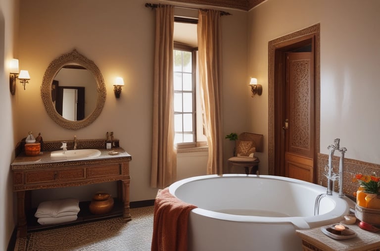 Hotel exterior showing modern architecture under a clear blue sky in Agadir.