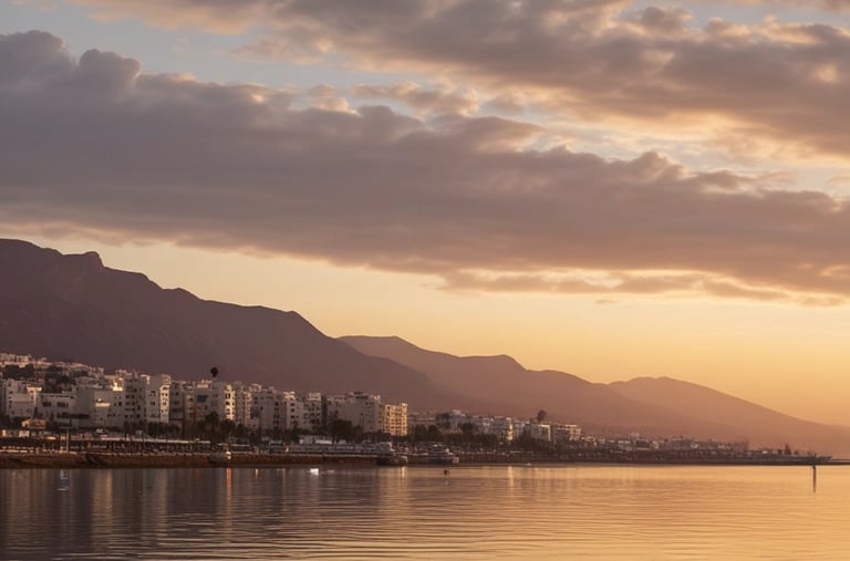 Hotel exterior showing modern architecture under a clear blue sky in Agadir.