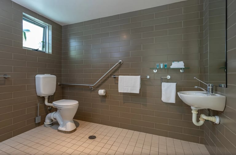 Accessible bathroom with Grab bars