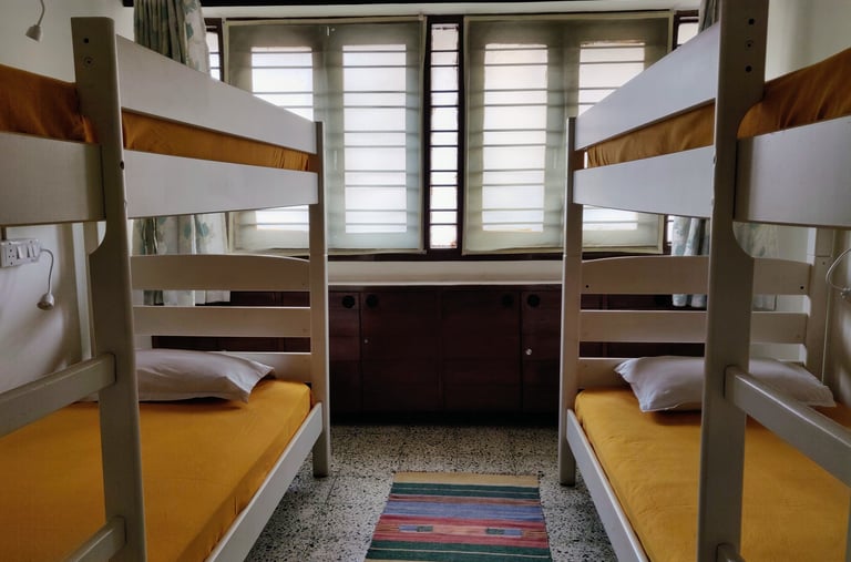 Mixed dormitory at Raahgir backpackers hostel
