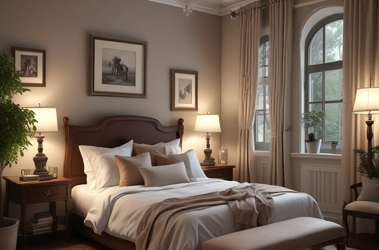 A stunning view of the hacienda at sunset.