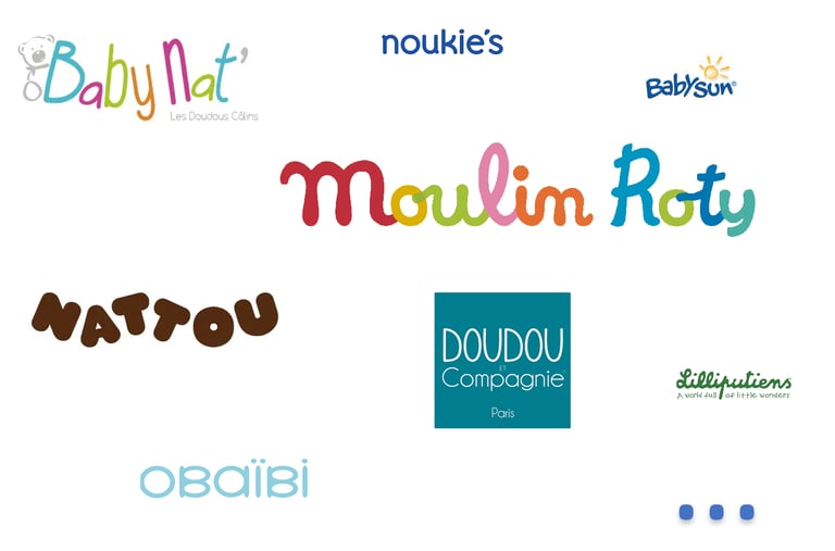 logo babynat noukies babysun nattou doudou et compagnie moulin roty obaibi lilliputiens marques
