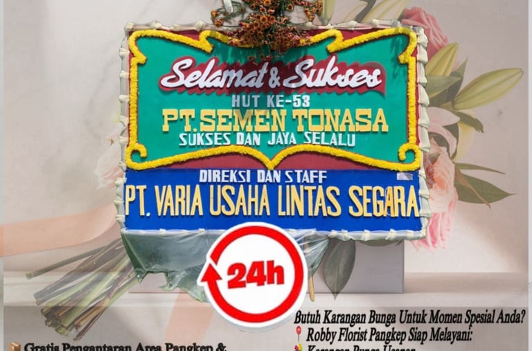 Karangan bunga Pangkep ucapan selamat dari Robby Florist