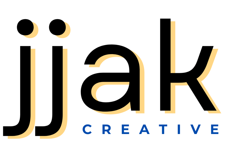 jjak creative audio editing and sound design main logo. black highlighted lower case font.