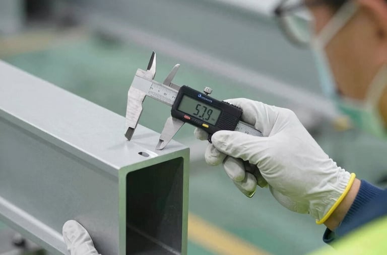 Construction workers collaborating on a building site with blueprints.