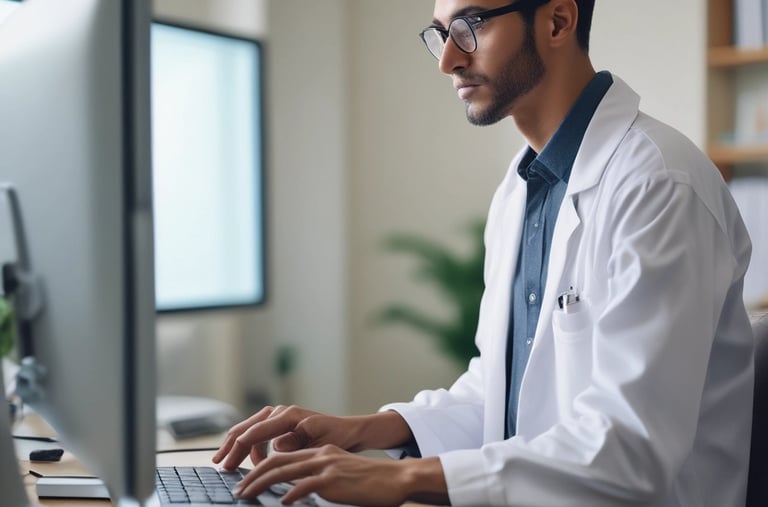 A curved facade covered in white latticework