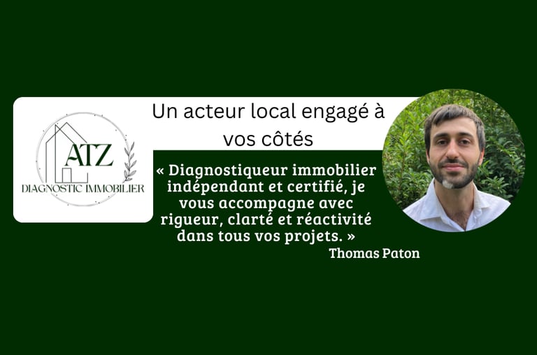Portrait du diagnostiqueur immobilier certifié, Thomas Paton - ATZ Diagnostic Immobilier