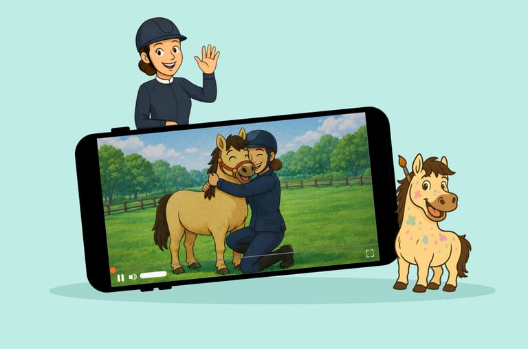 Cartoon Illustration von Pancake und der Ponytante