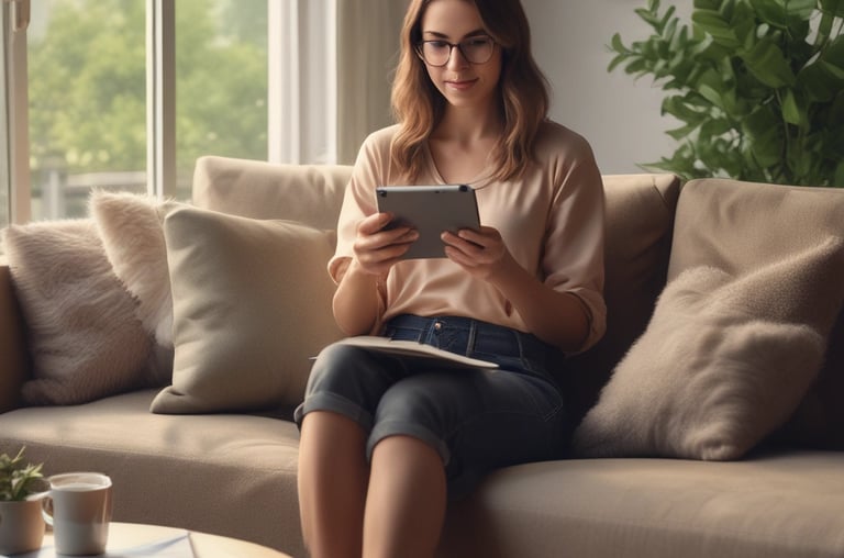 A flat lay of colorful motherhood guides and journals with a cup of tea on a wooden table.