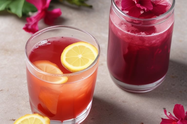 sliced lemon beside sliced lemon on chopping board