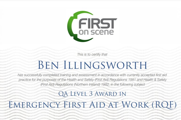 First Aid Qualified 
