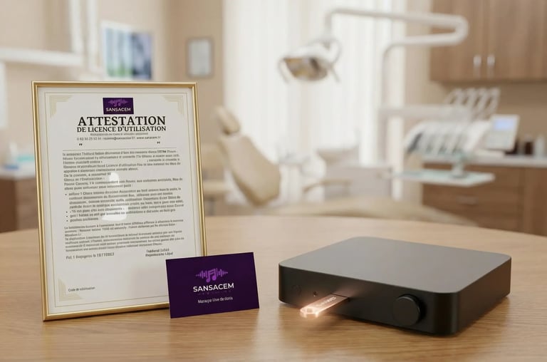 attestation sansacem cabinet dentaire