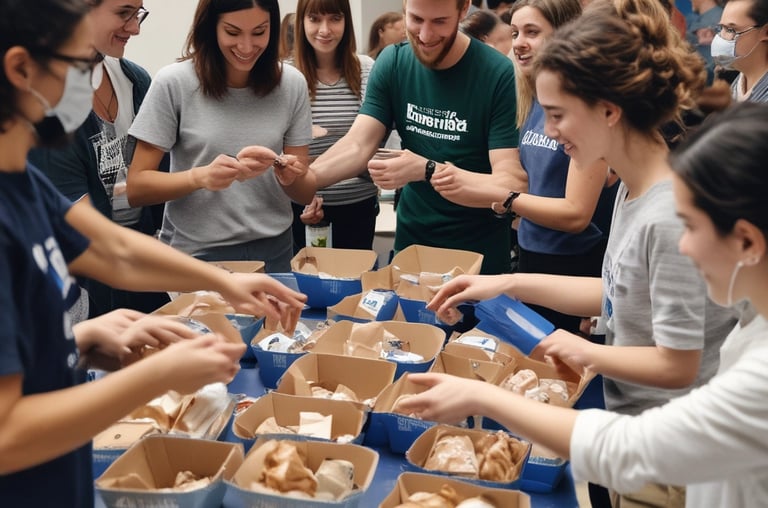 A modern workspace featuring a large monitor and an open laptop, both displaying content related to social media. A piece of paper titled 'Content Strategy' lies on the desk, accompanied by a keyboard, mouse, and some small tech accessories. The background is a teal color, adding a vibrant touch to the setup.