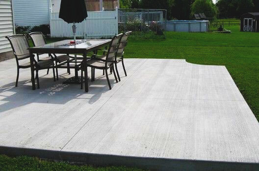 concrete concrete patio
