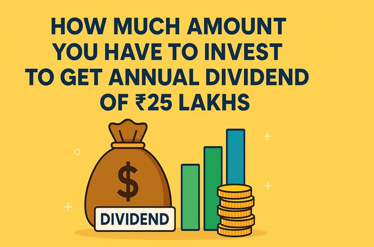 how much to invest to earn ₹25 lakhs in annual dividend