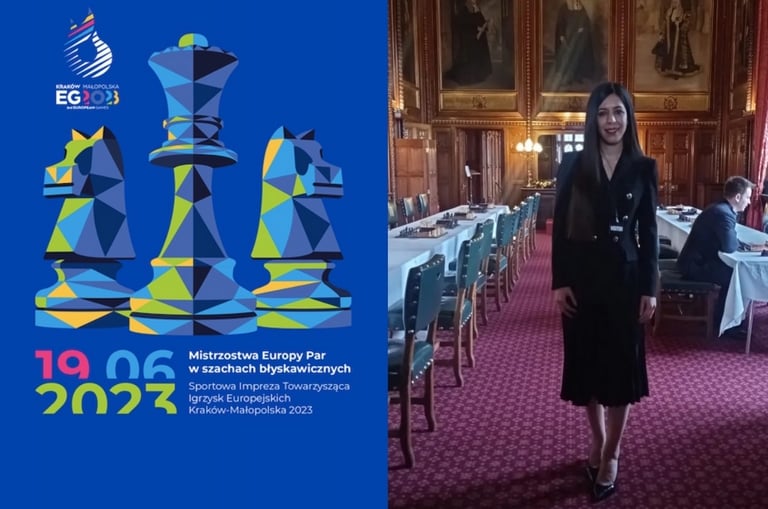 International Arbiter Shohreh Bayat Chess referees at the European Games 2023