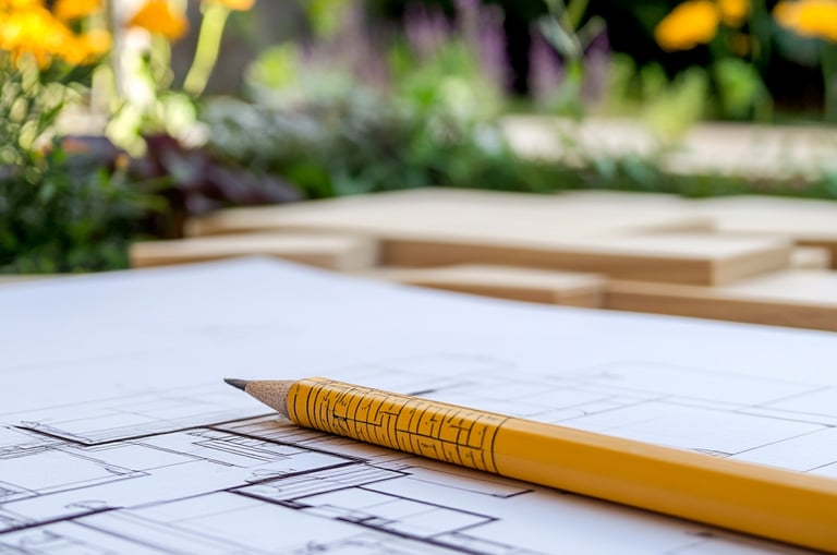 Design and planning for a garden landscaping project