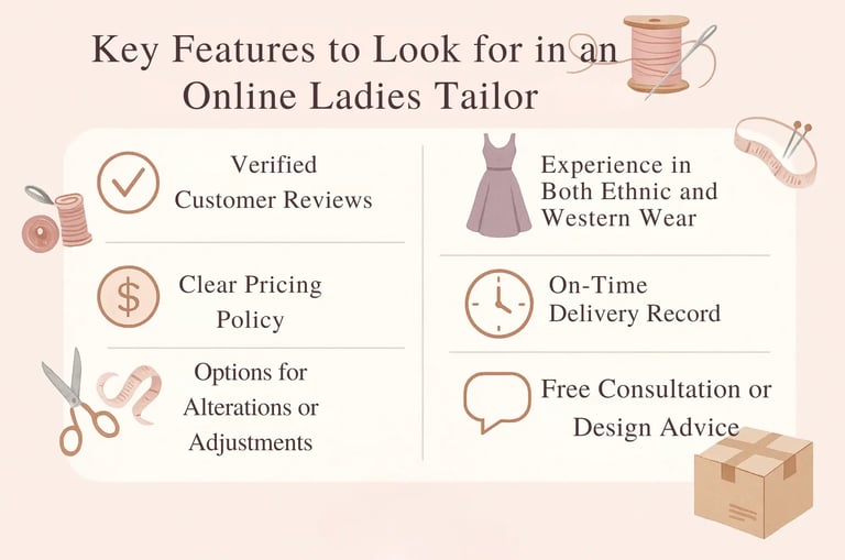 key features in online ladies tailor