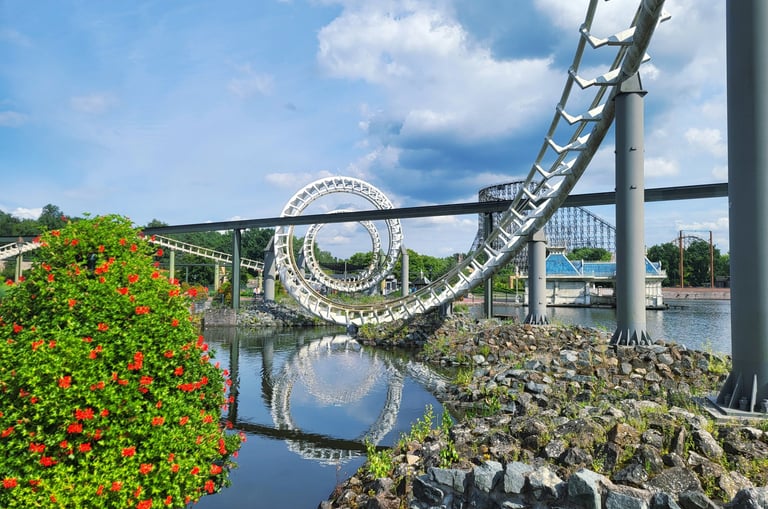 big loop corkscrew vekoma coaster heide park