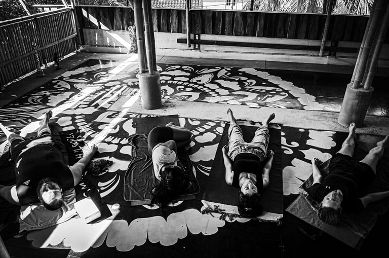 Yoga nidra at the Bamboo Cottage Langkawi.