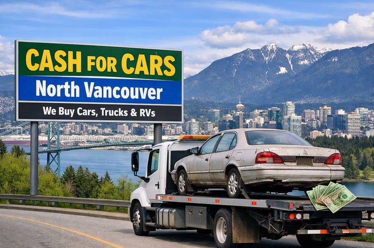 Cashing in unwanted cars, trucks, and RVs for fast cash pickup across the North Shore.