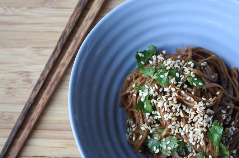 quickie lunch of soba noodles
