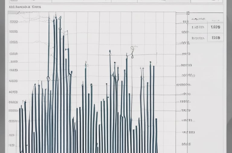 A modern office environment with professionals collaborating over a digital dashboard.