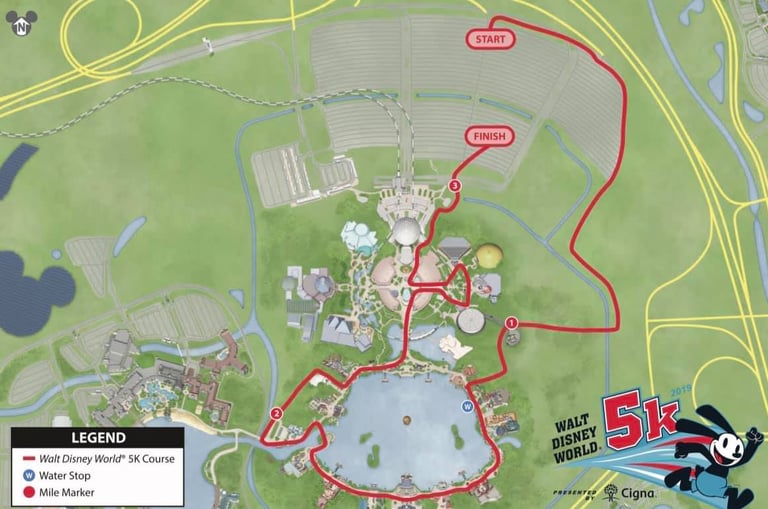 2019 runDisney Walt Disney World Marathon Weekend 5K Course Map