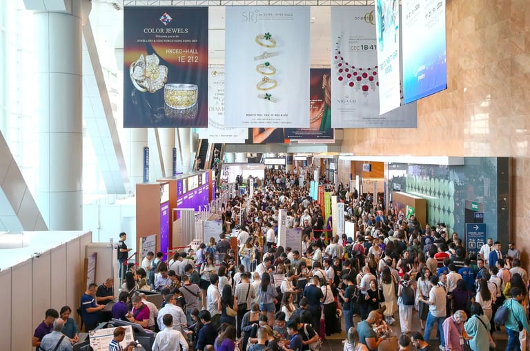 Self-service registration kiosks at the Hong Kong September Jewellery Show 2025