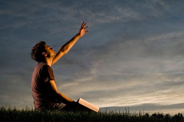 man praying