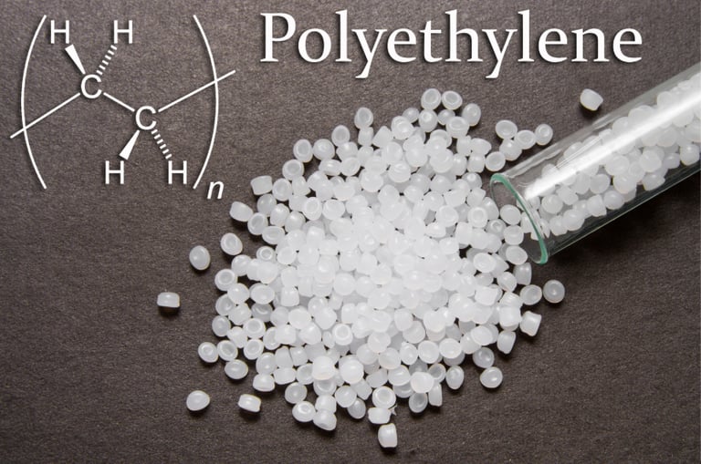 a glass bottle of polyethylene with a glass of water