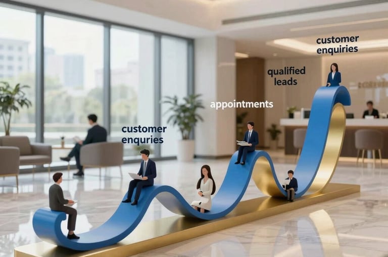Illustration of AI automation processes connecting various digital marketing tools seamlessly.