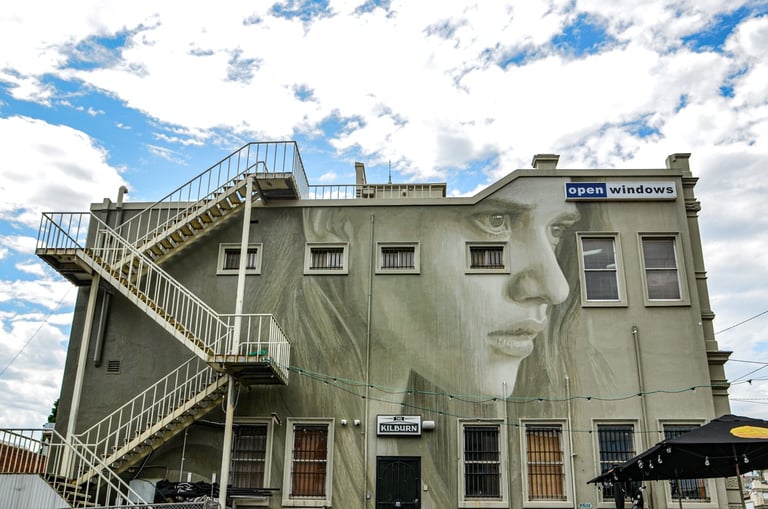 Mural by Rone in Hawthorn, Melbourne
