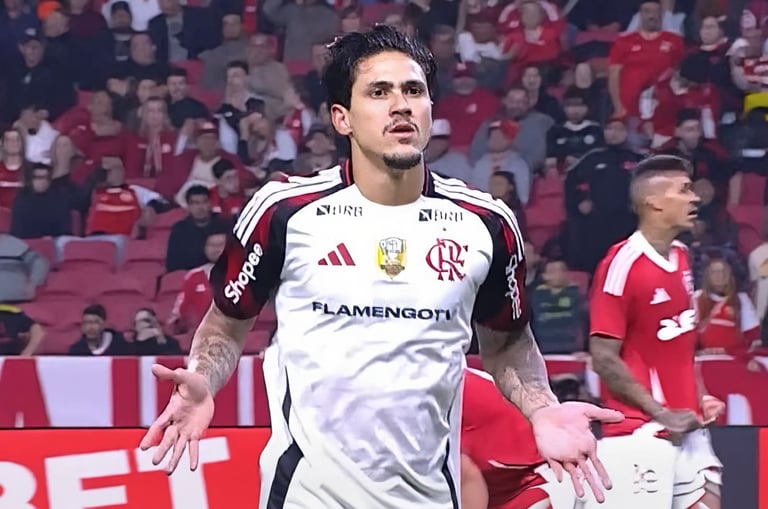 Pedro Brilhou Contra o Inter, pela 20ª rodada do Brasileirão 2025.